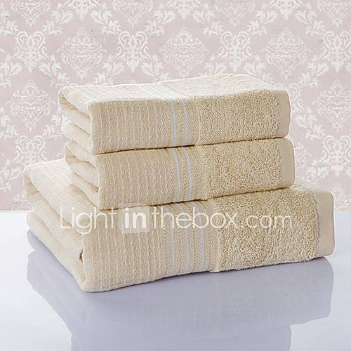 Siweidi Fashion Cotton Stylish Type Pattern Towel Set(Camel)