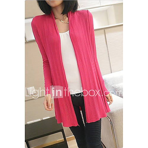 Rxhx Relax Mid long Coat Knit Sweater (Fuchsia)