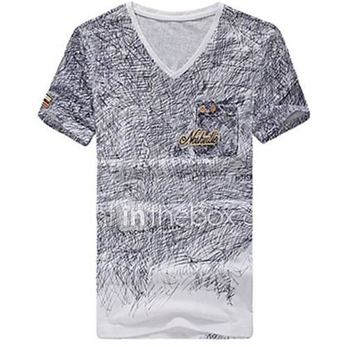 Mens Casual Fashion V Neck T Shirt