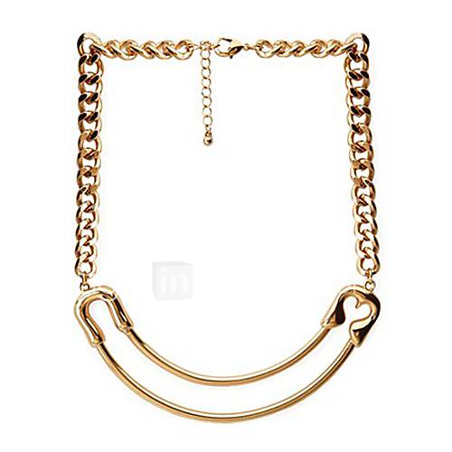 Shining Alloy Exaggeration Pin Necklace (Screen Color)