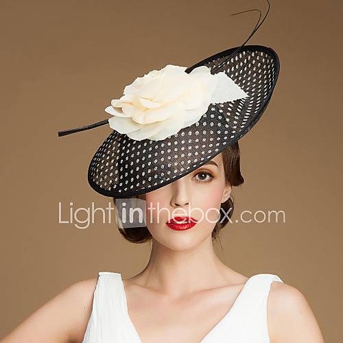 Elegant Flax Women Wedding / Party Hat With Floral (More Colors)