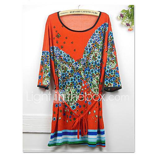 Womens Round Collar Iris Hot Drilling Dress