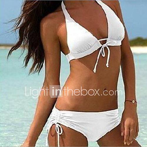 Womens Sexy Pure ColorHalter Bikini