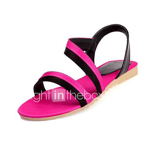 Suede Womens Flat Heel Comfort Sandals Shoes (More Colors)