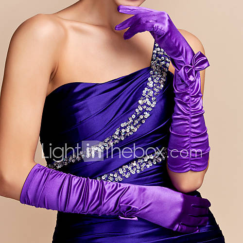 Satin With Bow Party/ Evening Gloves (More Colors)