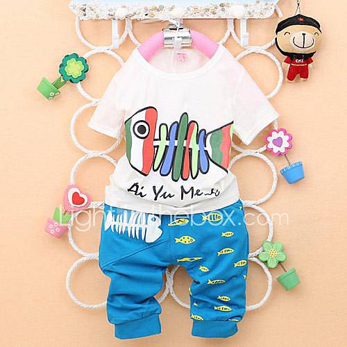 Boys Fashion T ShirtsPants Sets Lovely Summer Two Pieces Sets Clothing Set