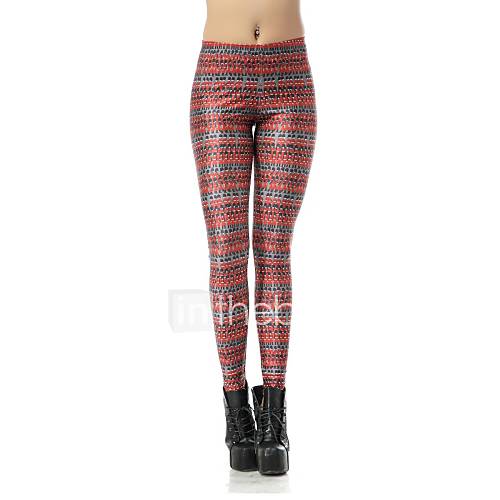 Elonbo The Red Soldier Figures Style Digital Painting Tight Women Leggings