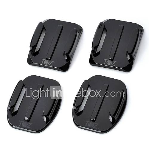 TOZ TZ GP10 2x Flat 2x Curved Mounts with 3M Adhesive Pads for GoPro Hero3/2/1