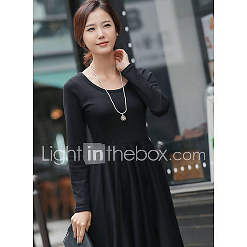 Meitiantian Pleated Black Bottoming Dress