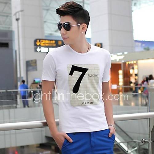 Mens Summer Round Neck Casual Short Sleeve T shirts(Acc Not Included)
