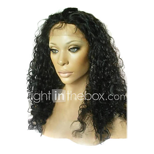 16 Inch Twist Culry Remy Hair Lace Front Wig Swiss Lace in Front Back Is Stretch More Colors Available