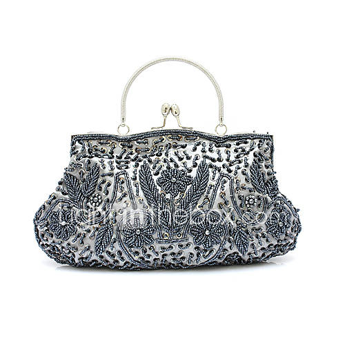 Freya WomenS Fashion Handmade Beaded Bag(Gray)