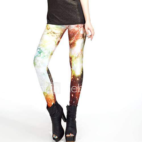 Elonbo Watching The Stars Style Digital Painting Tight Women Leggings