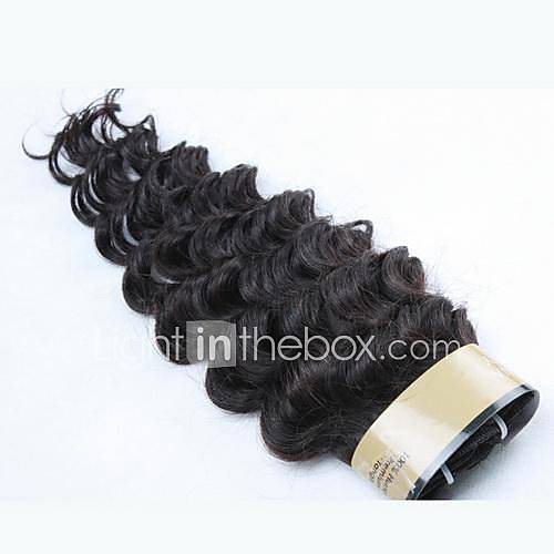 22 22 24 24 Color 1B Grade 4A Peruvian Virgin Deep Wave Human Hair Extension