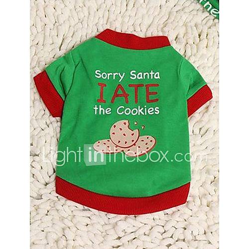 Petary Pets Cute Biscuit Pattern Cotton T Shirt For Dog