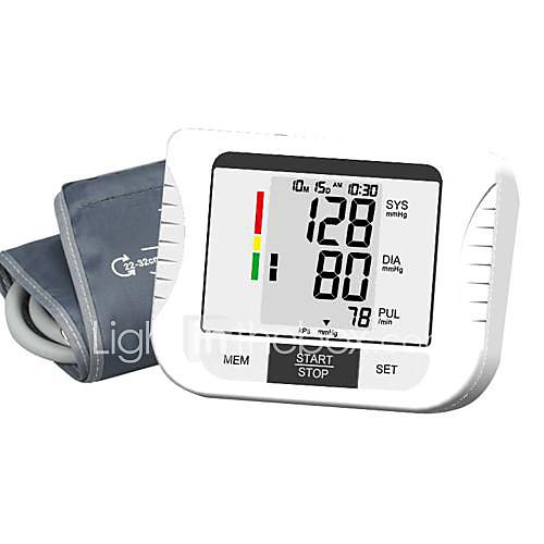 Automatic Digital Arm Blood Pressure Monitor (0~299mmHg, ±3mmHg, 4xAA Battery)