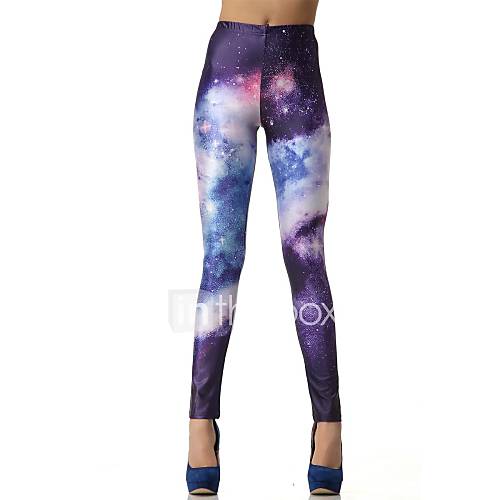 Elonbo The Gradient Sky Style Digital Painting Tight Women Leggings