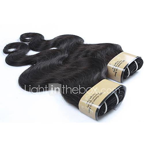 16182022 4Pcs Lot Color 1B Grade 4A Peruvian Virgin Body Wave Human Hair Extension