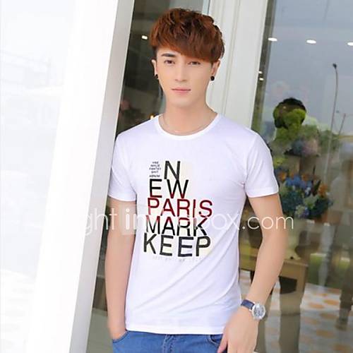 Mens Round Neck Casual Short Sleeve Printing T shirt(Except Acc)