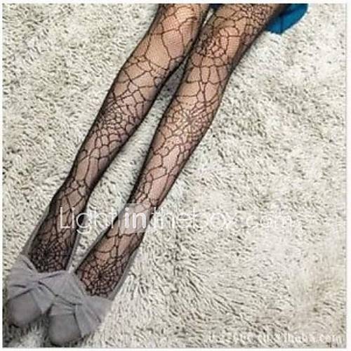 Ultrathin Spider Web Jacquard Temptation Lace Mesh Pantyhose Stockings