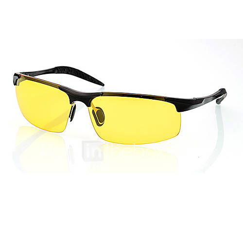 Langyajie Mens Al Mg Dedicated Driving Anti Glare Sunglasses(Screen Color)