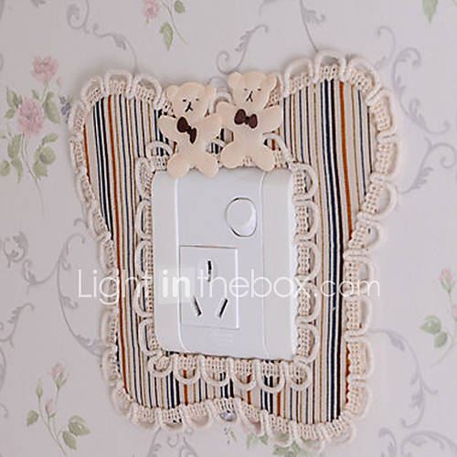 Stripe Buttergly Shape Light Switch Stickers