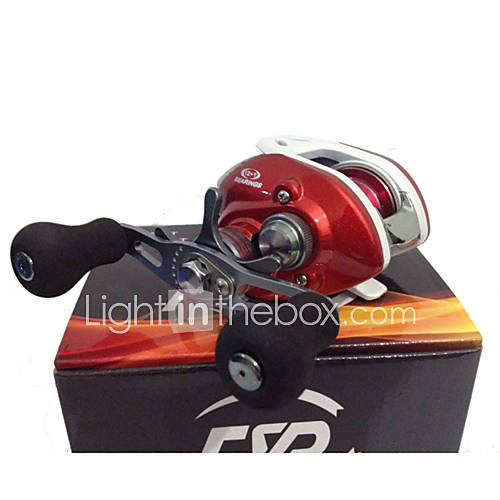 Super Casting Low Profile 121 BB Baitcasting Fishing Reel (Red)