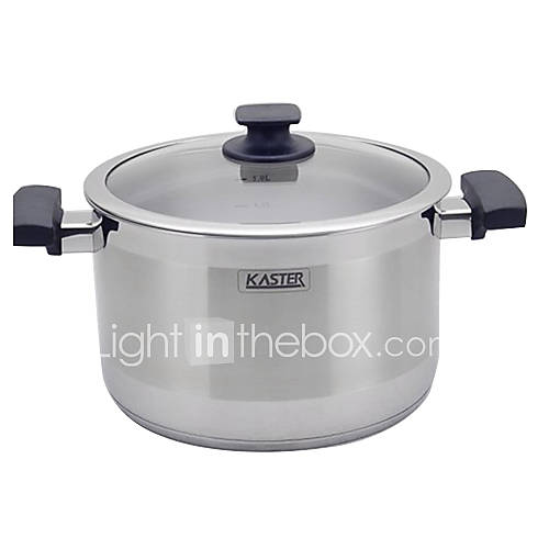 7 Qt Stainless Steel Stock Pot with Cover, W24cm x L24cm x H15cm