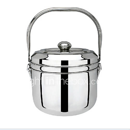 7 QT Stainless Steel Soup Pot with Cover, W24cm x L15cm x H24cm