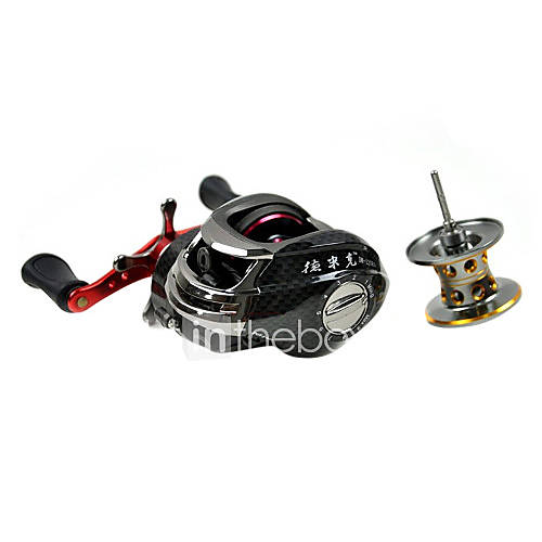 DYNAMIC Right Handle 101 Ball Bearing Black Casting Reel (Extra Line Cup)