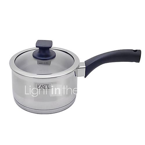 2 Qt Stainless Steel Saucepans with Handle and Cover, W18cm x L18cm x H8cm