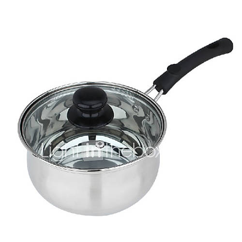 4 QT Stainless Steel Saucepans with Handle and Cover, W18cm x L12cm x H32cm