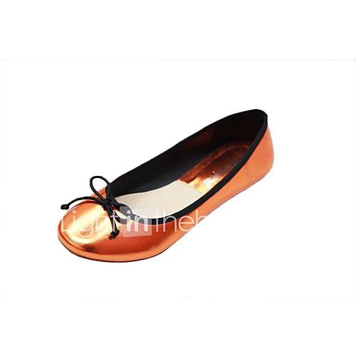 Leatherette Womens Fashion Flat Heel Fresh Candy Color Bowknot Flat Comfort Shoes(More Colors)