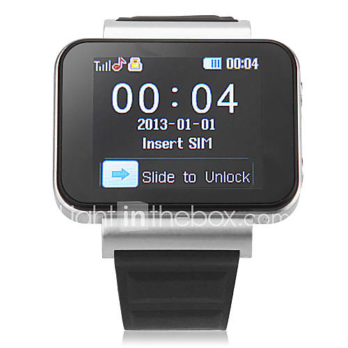 XN T75 Mini 1.3 2G Watch Phone(Ultra thin,Bluetooth, MP4 Player,Quad Band)