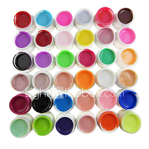 36 Color Pure Colors 8ml Nail Art UV Builder Gel for Manicure Nails Tips