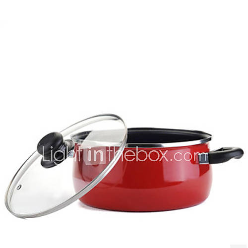 Steel Plated Ceramic Soup Pot with Cover, W24cm x L37cm x H17cm