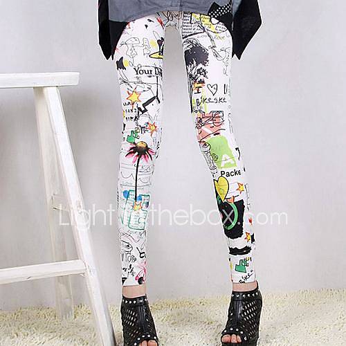 Womens Punk Funky Stretchy Tight Leggings