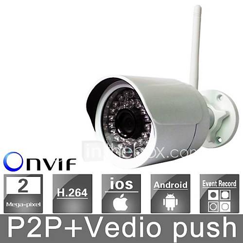 Sinocam 2.0MP Onvif Wifi Plug Play 4mm IP Camera Max 40M Wifi Distance