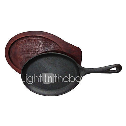 7 Diameter Cast Iron Grill Pans with Handle, W18cm x L25cm x H3cm