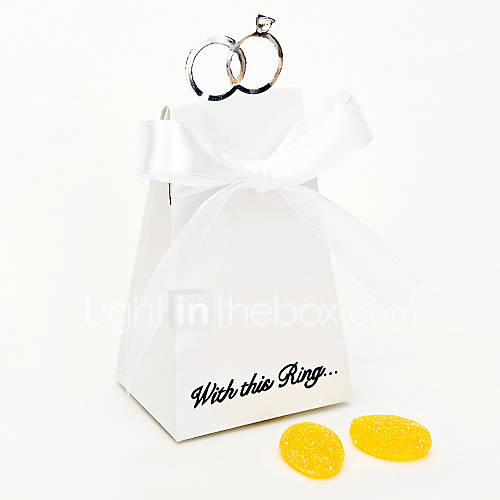 With This Ring White Favor Box (Set of 12)