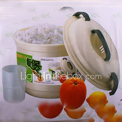 Microwave Rice Cooker, L20cm x W20cm x H19cm
