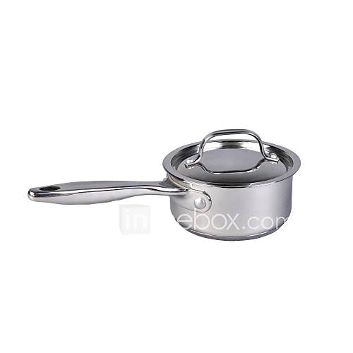 2.5 QT Stainless Steel Milk Pan, W37.5cm xL18cm xH9cm