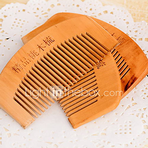 Peach Wooden Comb