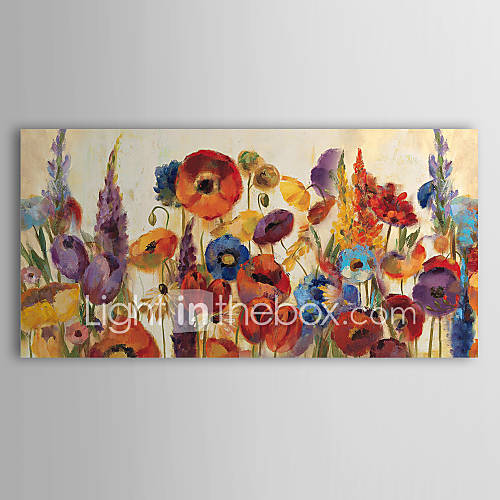 Hand Painted Oil Painting Floral Flowers And Plants with Stretched Frame