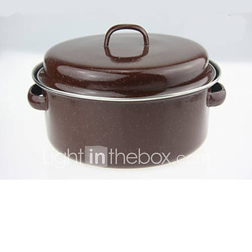 Steel Plated Ceramic Dutch Ovens with Cover, W10cm x L28cm x H10cm