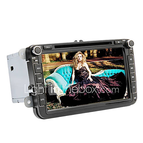 8 inch 2 Din TFT Screen In Dash Car DVD Player For Volkswagen With Bluetooth,Navigation Read GPS,iPod Input,RDS,TV