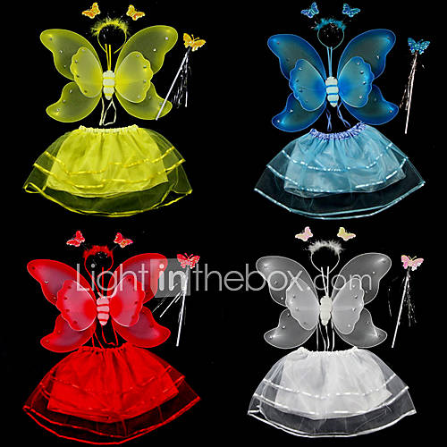 Luminous Dancing Dress with Butterfly Wings Kids Halloween Costume (for 3 8 YRS)