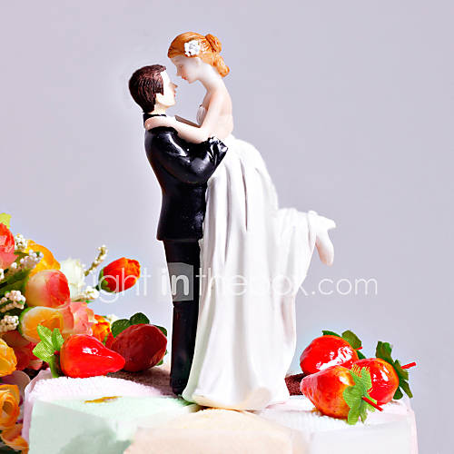 Love Swept Bride Groom Wedding Cake Topper