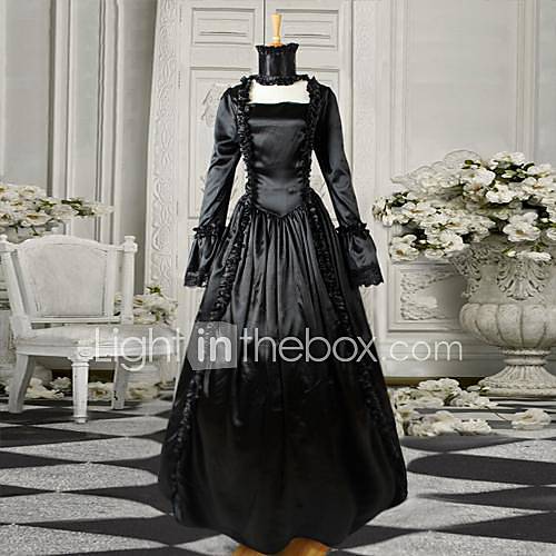 Black Long Sleeves Satin Gothic Victorian Dress 1459435 2016 – $99.99