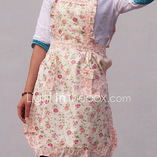 Small Flower Pattern Apron, Cotton W70cm x L87cm